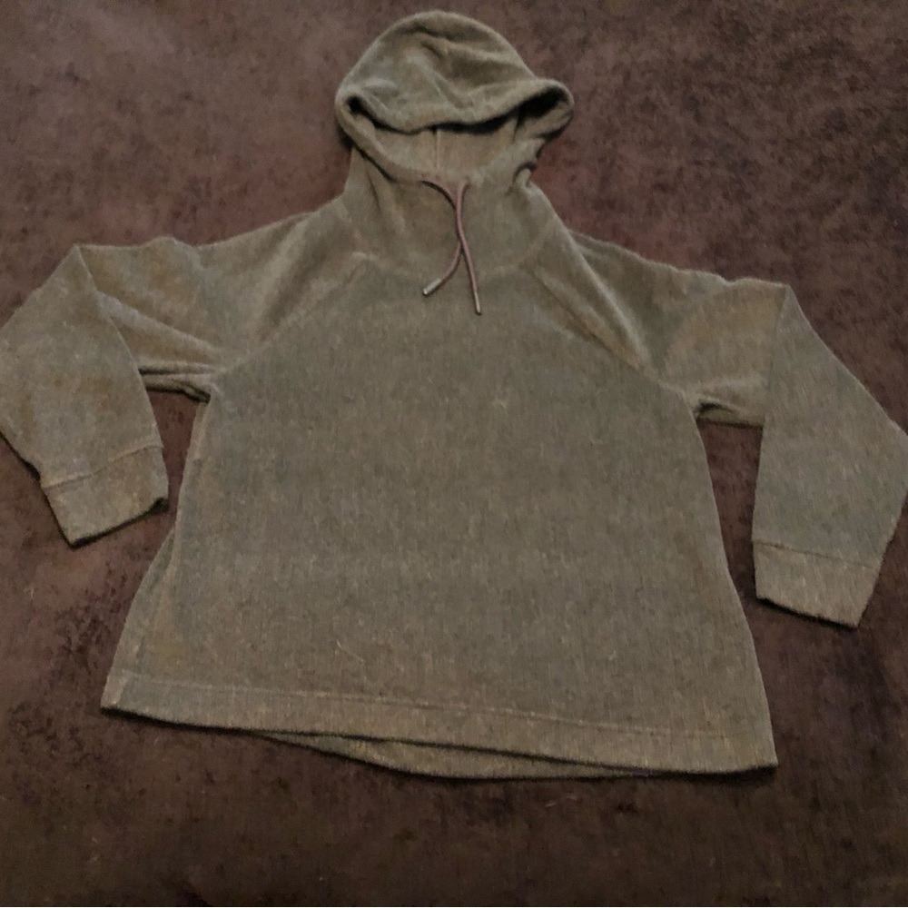Old navy charcoal gray fleece high neck hoodie size small